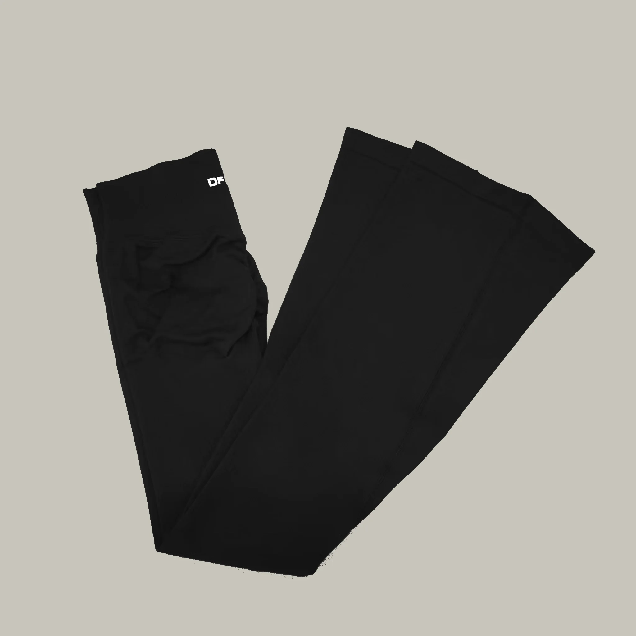 DF‑LOGO Dames Naadloze Flare Yoga Broek Snel Droogend Ademend Butt Lifting Flared Leggings voor Gym Pilates Workout Fitness