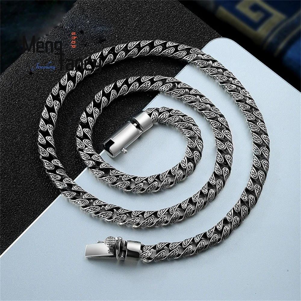 

Silver Men Chain's Simple Hip-Hop Fashion High-End Cool And Stylish Collarbone Chain Fashion Jewelry Exquisite Elegant Popular
