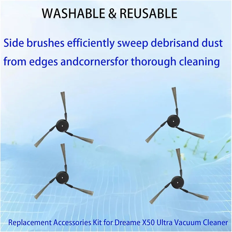 【Berserk】Сменные комплекты аксессуаров для пылесоса Mova P50 Pro Ultra/P10 Pro Ultra, детали основной боковой щетки, фильтр Hepa