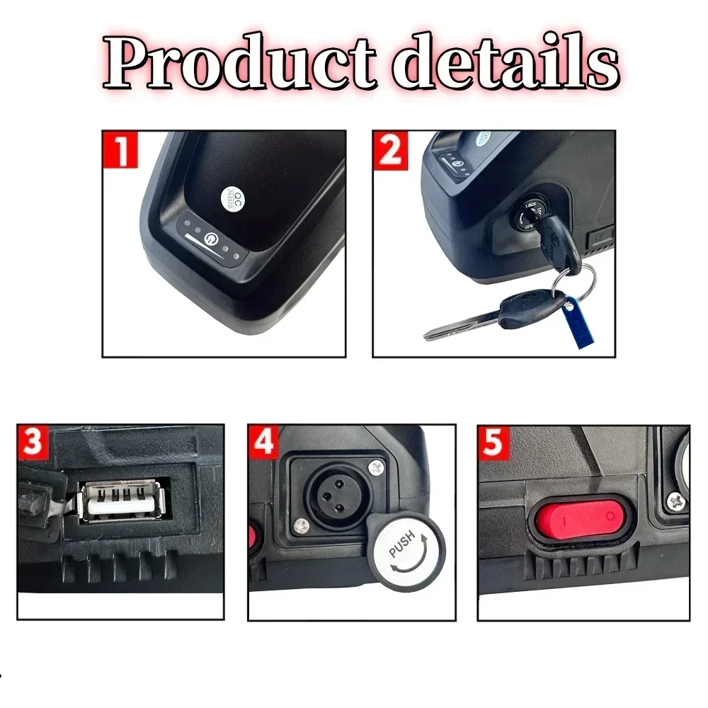 📦For Hailong Bateria 36v 60Ah Motorcycle/bicycle 1000w 3000w Battery With Charger📦