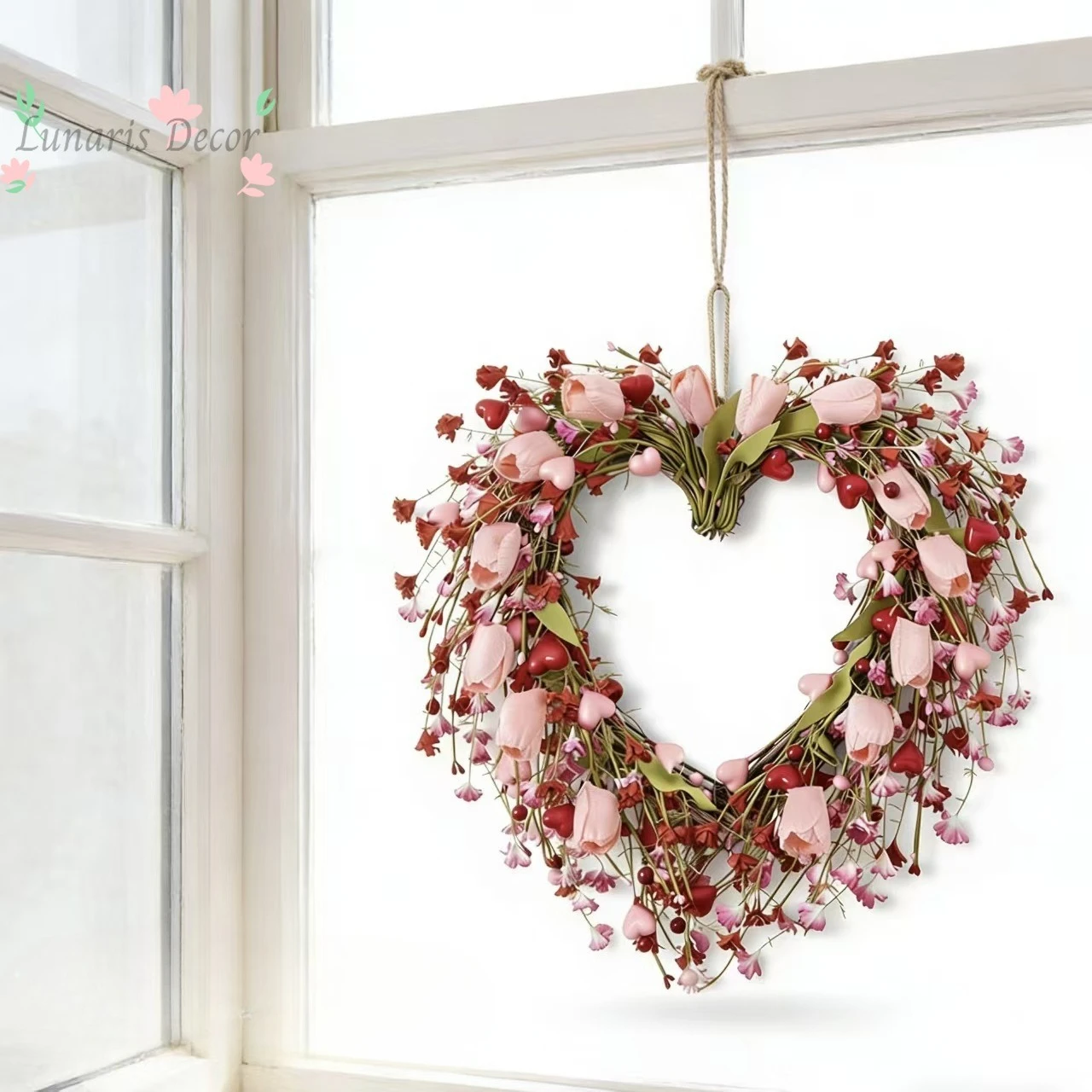 Home Decor Tulip - Karangan Bunga Tulip Hati Hari Valentine