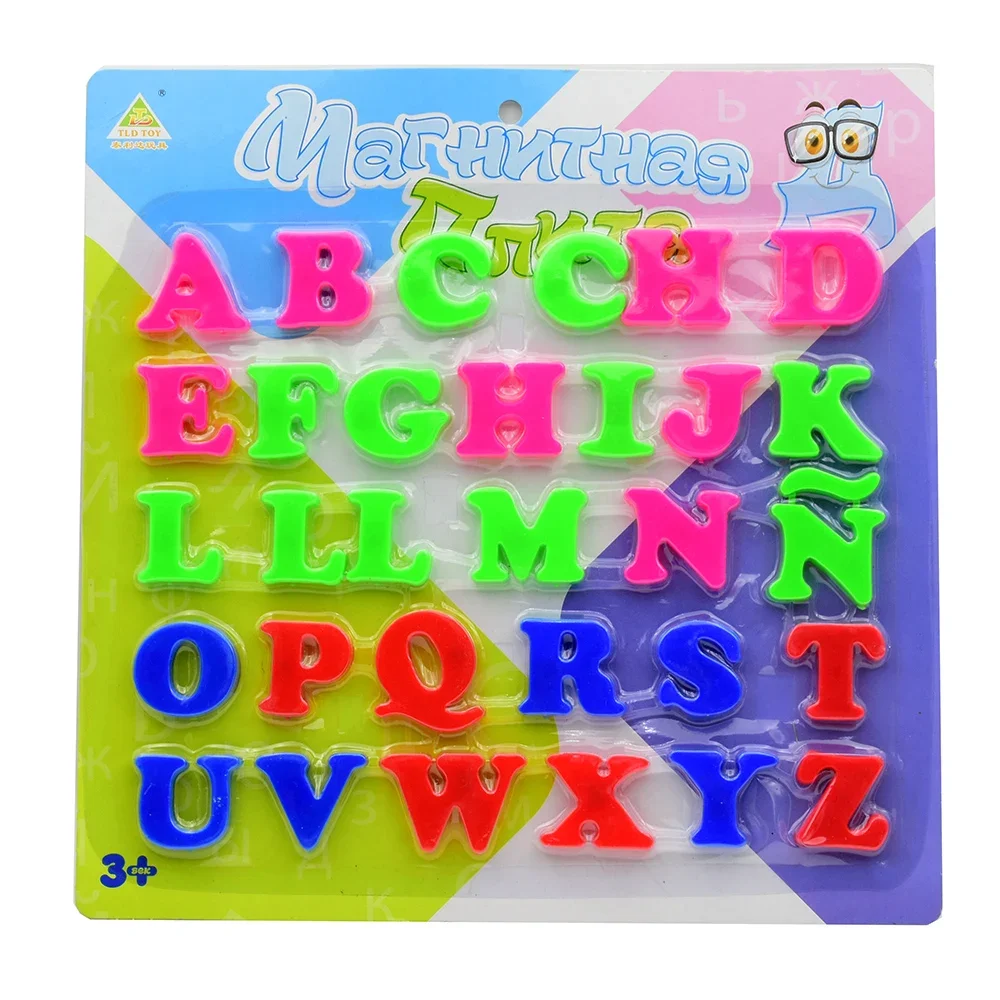 29Pcs/set Spanish Alphabet Plastic Refrigerator Magnets Colorful Cute Magnets for Decoration Kids Learn Education Toy Gifts