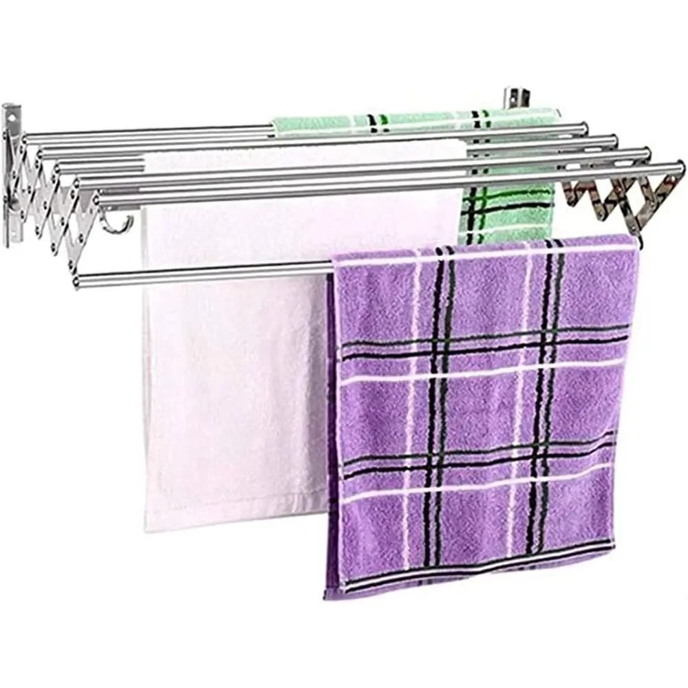 

Indoor Retractable Wall-Mounted Clothes Drying Rack, 100cm