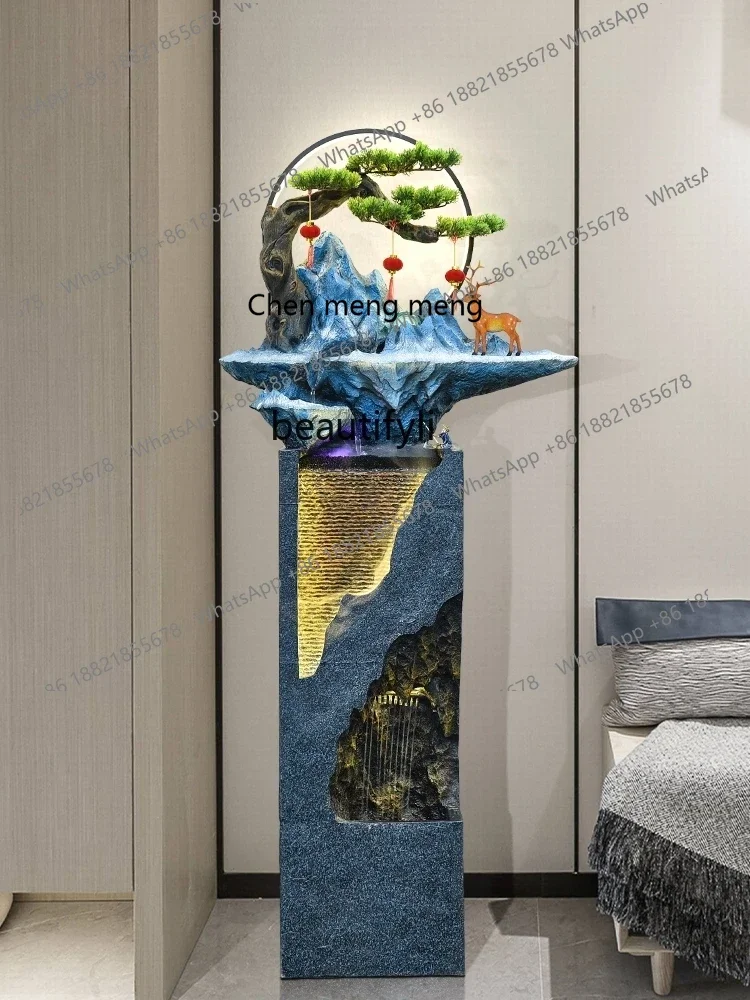 E153  Fountain Water Curtain Wall Subareas Screens Living Room Stairs Decorative Landscaping Indoor Entrance Floor Ornaments