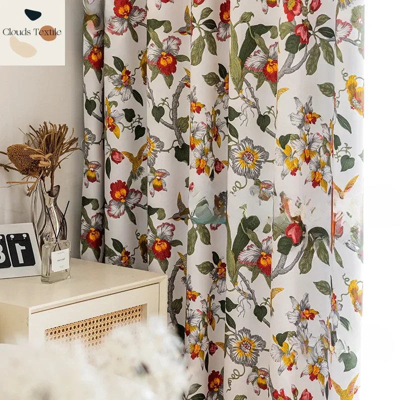 

Белая картина маслом, занавески с принтом ветра для гостиной, столовой, спальни, ткань с рисунком в американском стиле