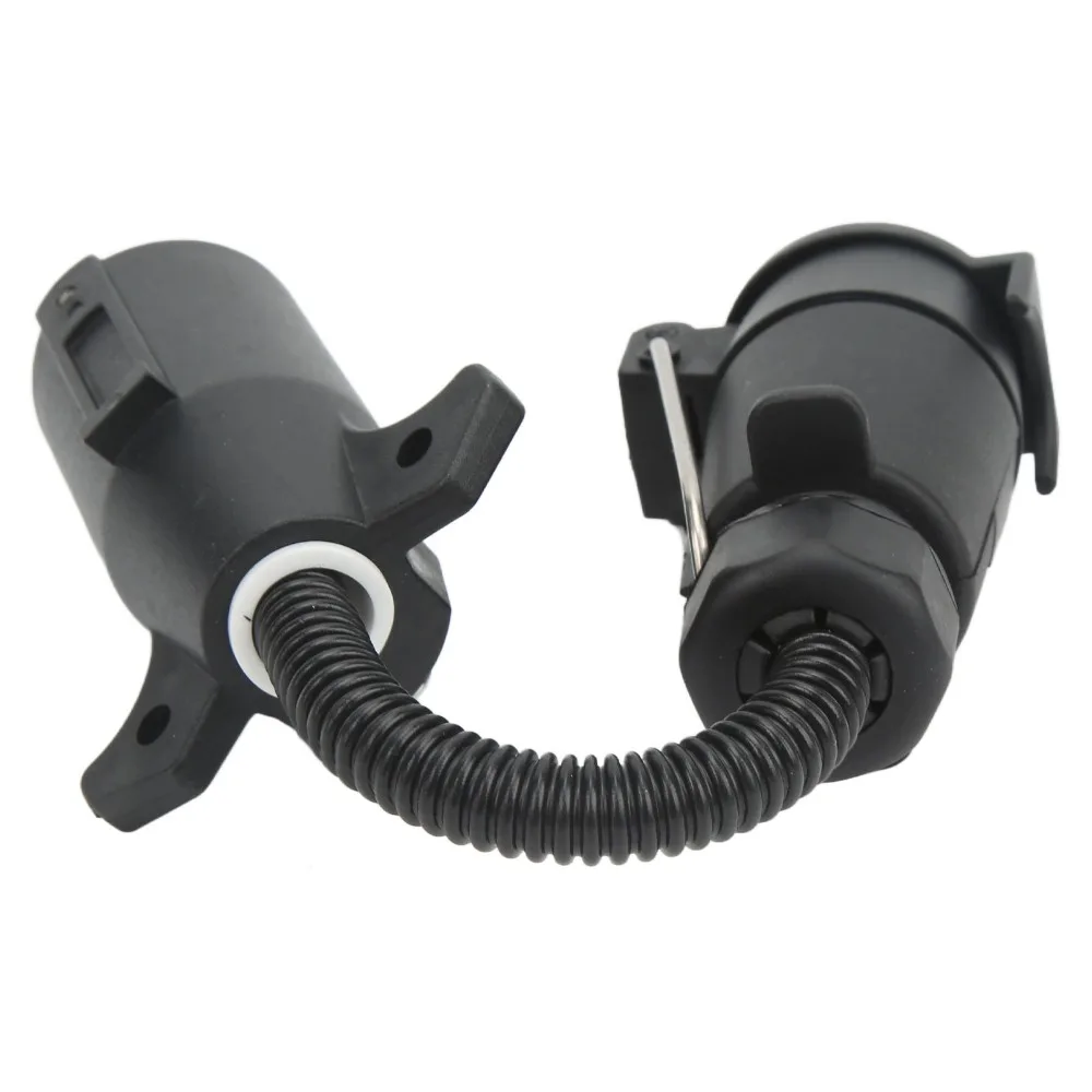 

7-контактный круглый адаптер для прицепа, эргономичный спиральный кабель, разъем провода, клеммы проводимости, преобразование грузовика на автофургоне, защита от атмосферных воздействий