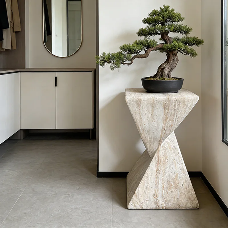 LH simple wabi-sabi wind corner few living room sofa old side few bedroom bedside table