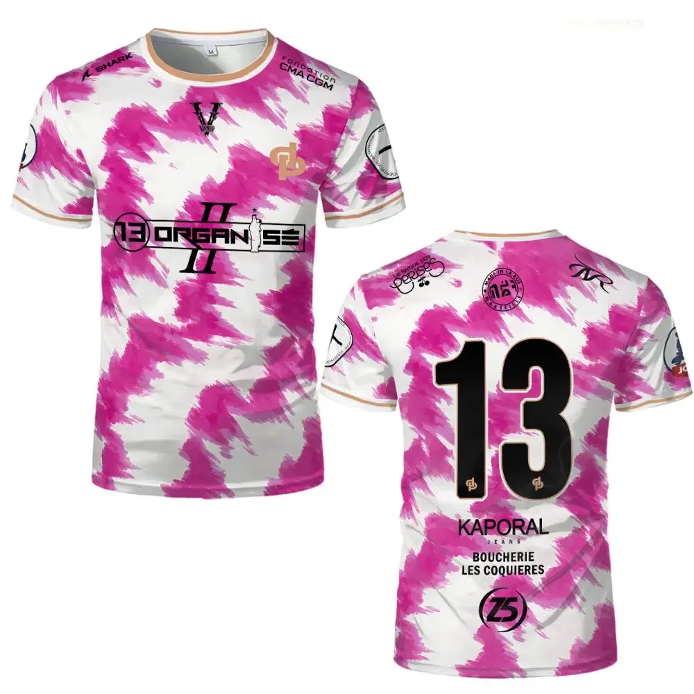New JUL Marseille Rap All-Over Print Jersey 13 Organize Hip Hop Football T-Shirt Unisex Streetwear Training Uniform Top