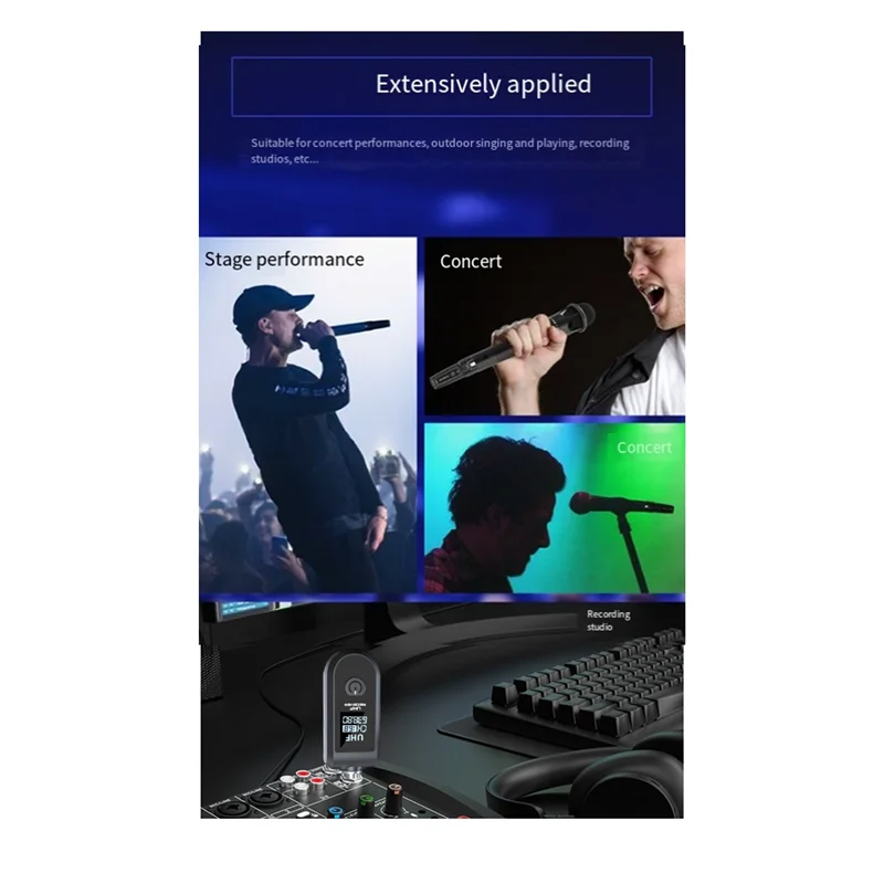 

ELECT-Wireless Microphone Converter Adapter Professional XLR Transmitter Receiver For Dynamic Microphone Guitar Audio Mixer