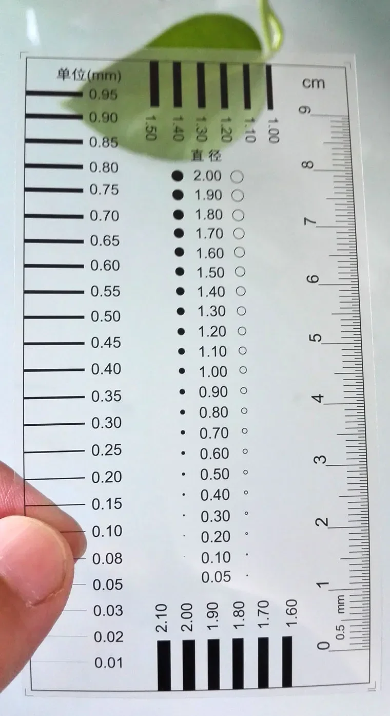 10pcs Spot Gauge, Dot Line Gauge, Spot Gauge, Spot Spot, Cafflin Ruler, Caliper, Appearance, QC Quality Inspection Area Gauge