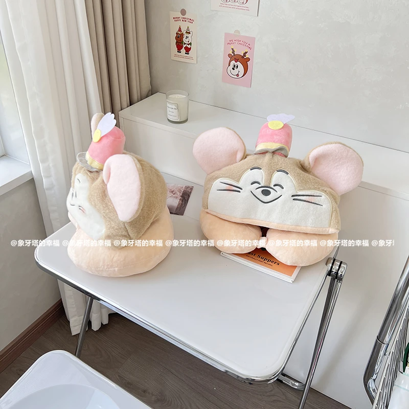 Disney-Dgreeting Timitory Hooded U-shaped Neck Pillow, Stuffed Anime, Lovely Travel Blackout, Office Nap Pillow, Girl Gift