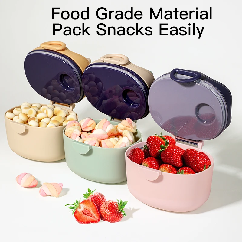 330ml/500ml Carton Crown-Shape Infant Baby Milk Powder Snacks Storage Box,Secure Lock & Portable Container, Ideal for Travel