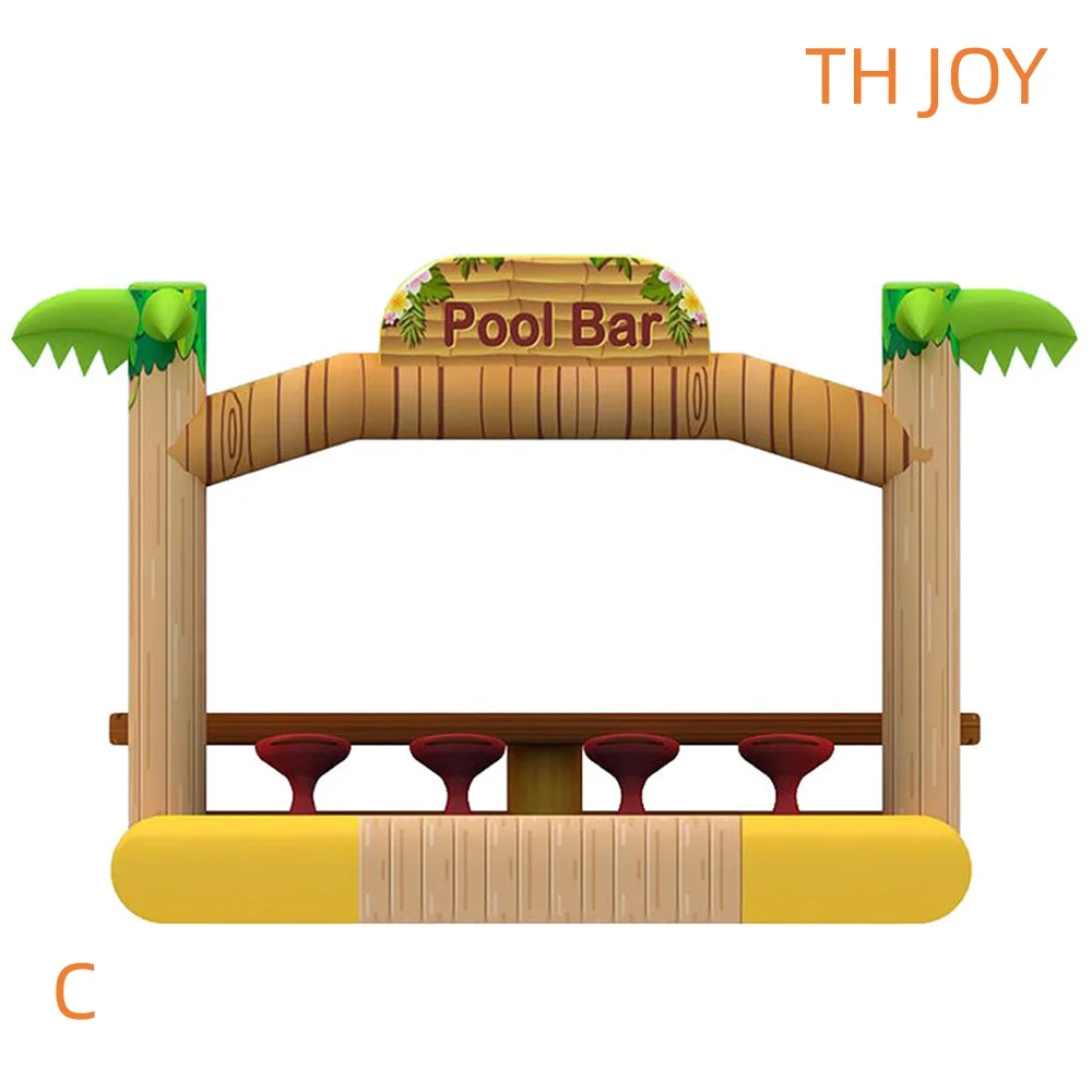 شحن جوي سريع إلى الباب، 5 × 4 م PVC حديقة حفلة حمام سباحة قابل للنفخ بار حمام سباحة عائم للبيع