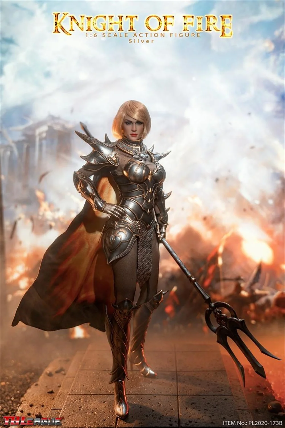 1/6 TBLeague PL2020-173B Female Knight of Fire Warrior Silver