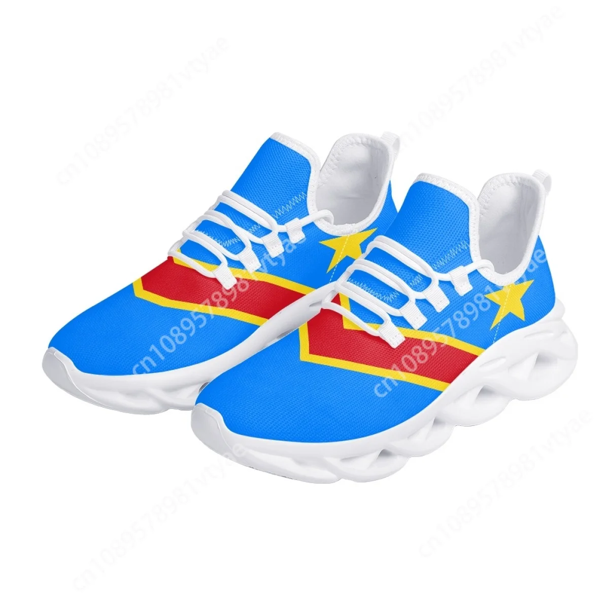 Congo Flag Printing Flat Shoes Outdoor Travel Soft Sole Custom Blade Sneakers for Women Designer Anti-slip Sapatos Feminino 2023