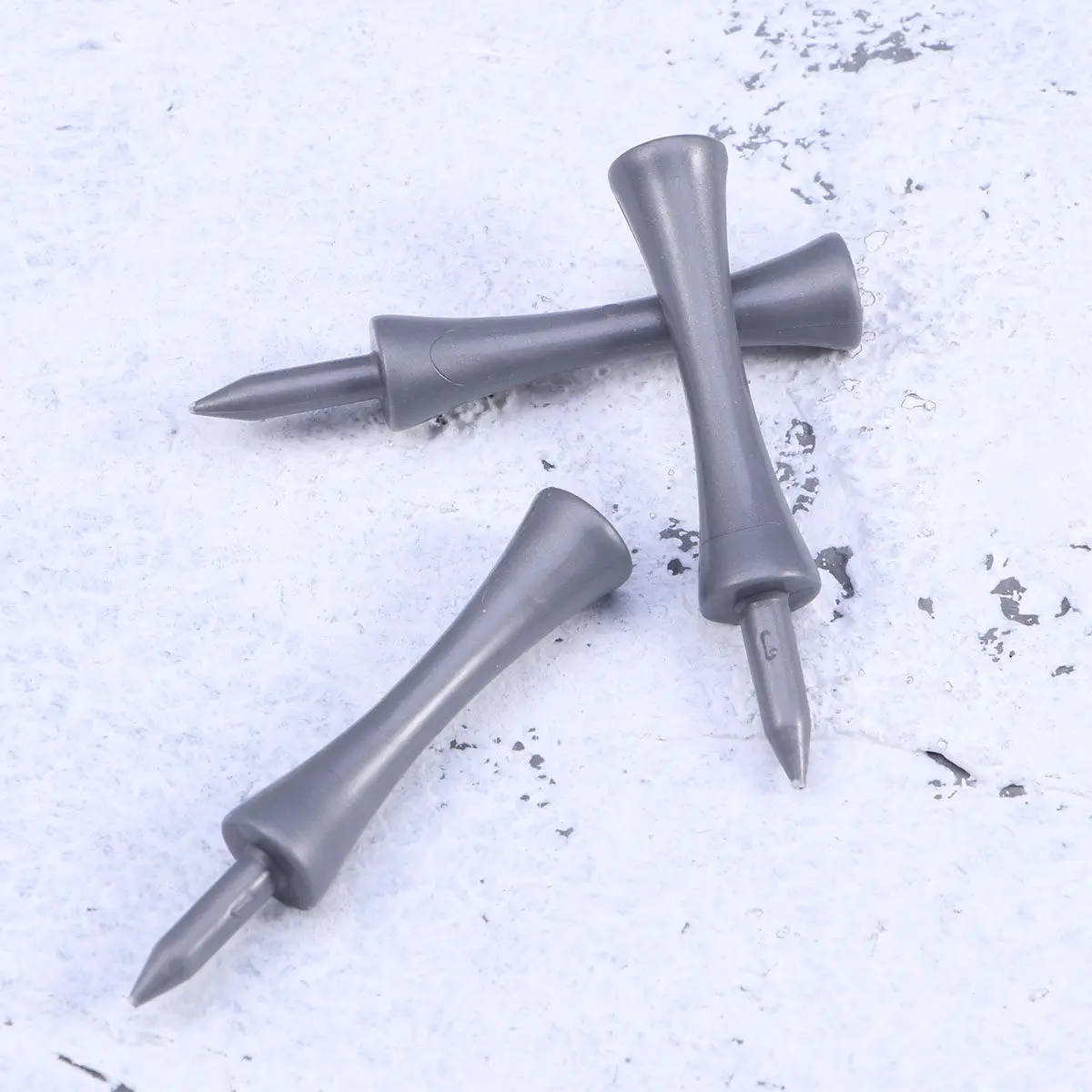 

50Pcs Golf Limit Castle Tees Grey 70Mm Plastic Strong Lockable Tee Recyclable Game Tool Castle Tees