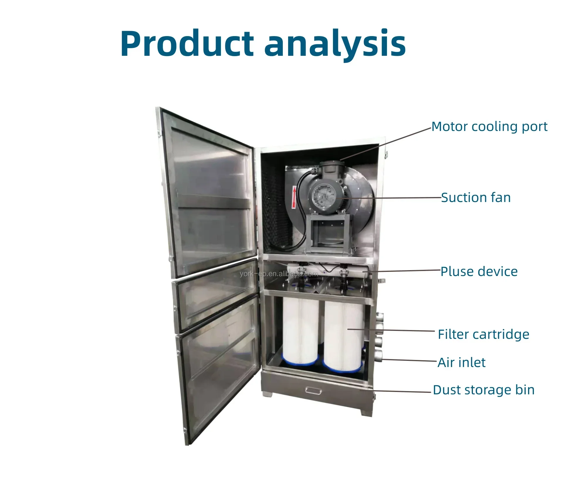 Stainless steel universal arm dust collector mobile filtration industrial dust filter cartridge universal arm dust collector
