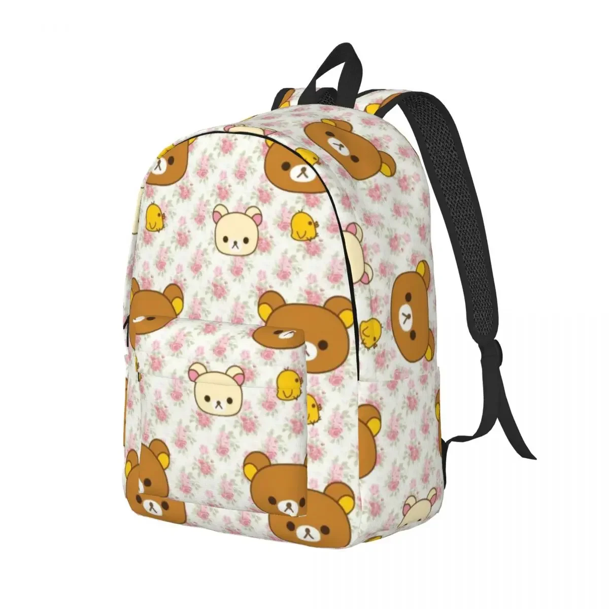 Rilakkuma Relax Bear Backpack for Men Women Teenage Student Work Daypack Laptop Canvas Bags Outdoor