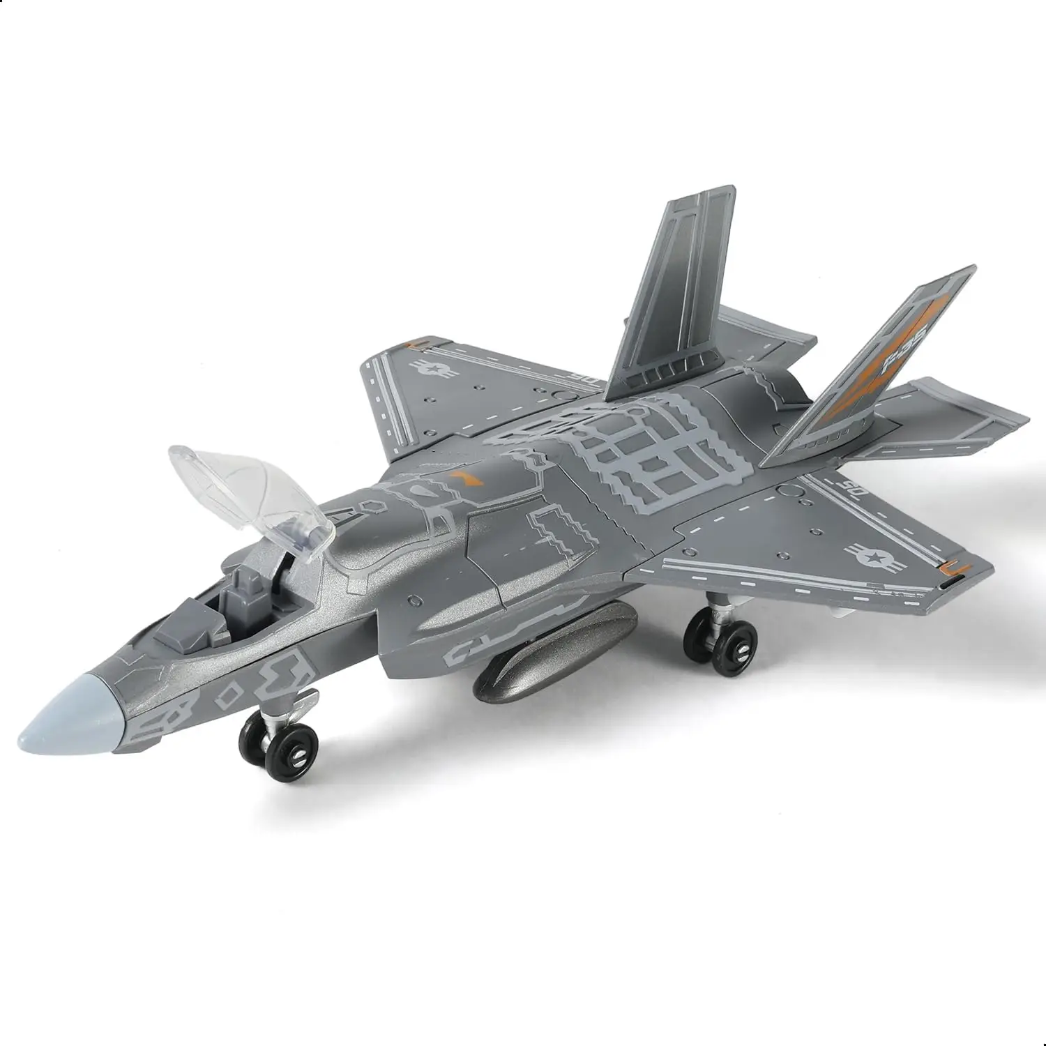 

1:72 Scale F-35 Fighter Jet Quick Build Model Kit Plastic Millitary Airplane Toy Assembly Aircraft Model with Stand Gift for Kid