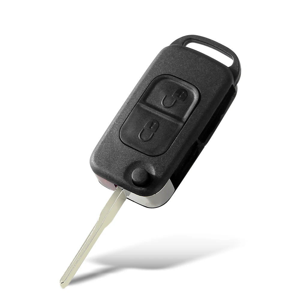 KEYYOU Flip Folding Remote Key shell 2 Button for Mercedes Benz SLK E113 A C E S W168 W202 W203 Auto Car Key Shell Case