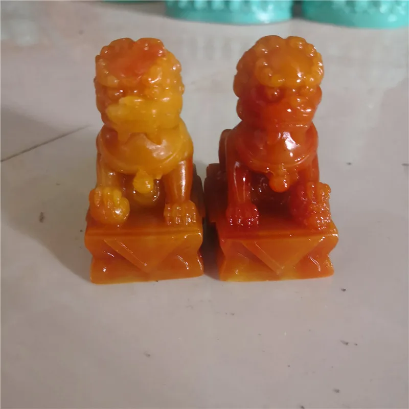 Imitation Shoushan Stone Lion Resin Home Decoration Craft Mascot