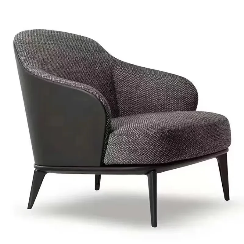 Solid Wood Base Fabric Leisure Armchair for Living Room Home Furniture Comfortable Seating