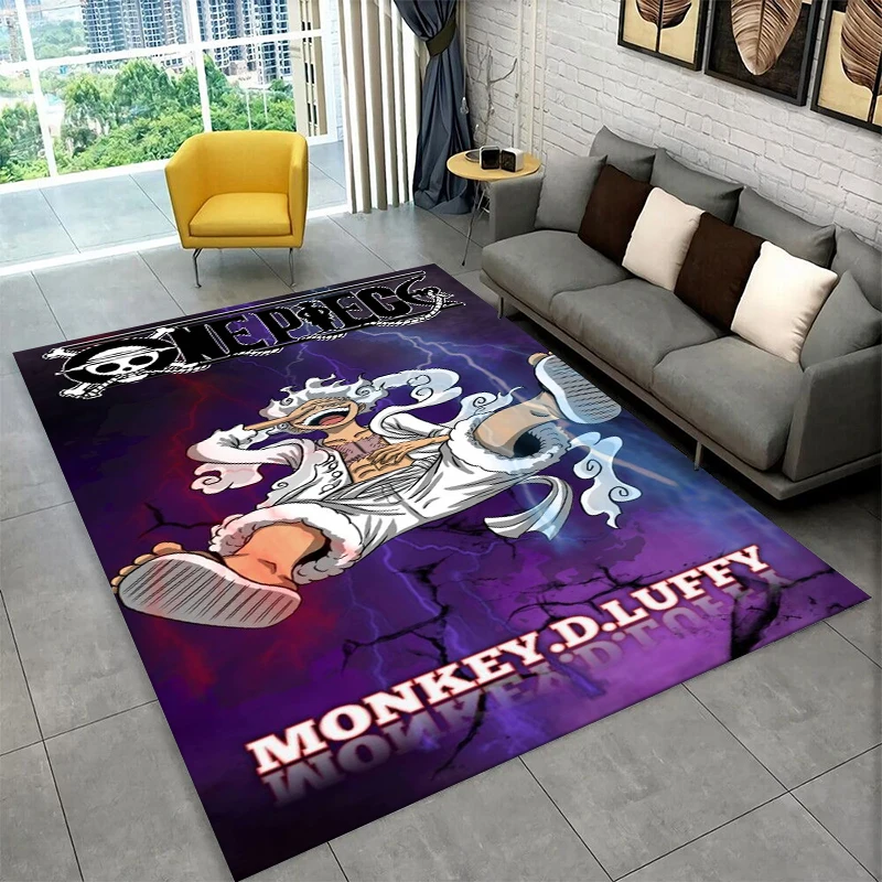 Classic Anime One P-Piece Cartoon Zoro Non-Slip Area Rug for Living Room,Bedroom,Playroom,Soft Carpet Floor Mat Home Decor Rug