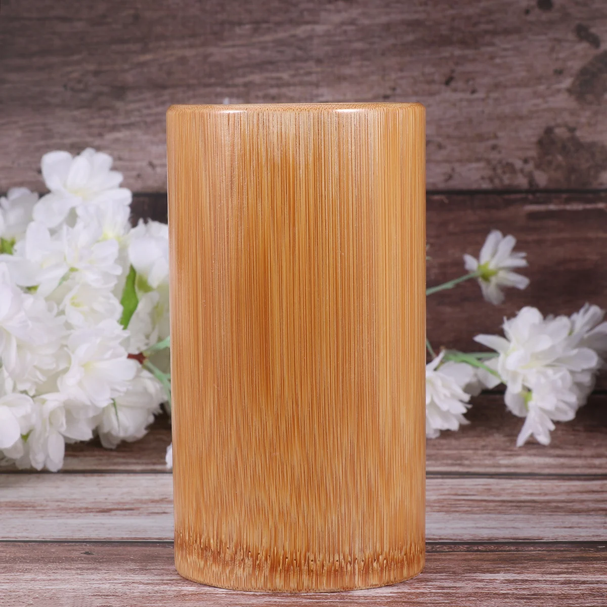 

Bamboo Chopsticks Storage Barrel 15cm Multifunctional Kitchen Storage Container Spoon Fork Holder Cutlery Tube