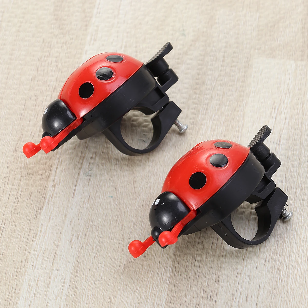 

2Pcs Children's Bike Bell Strong Build Cute Ladybug Style Clear Sound Horn Easy Installation Cycling Safety Accessory Red