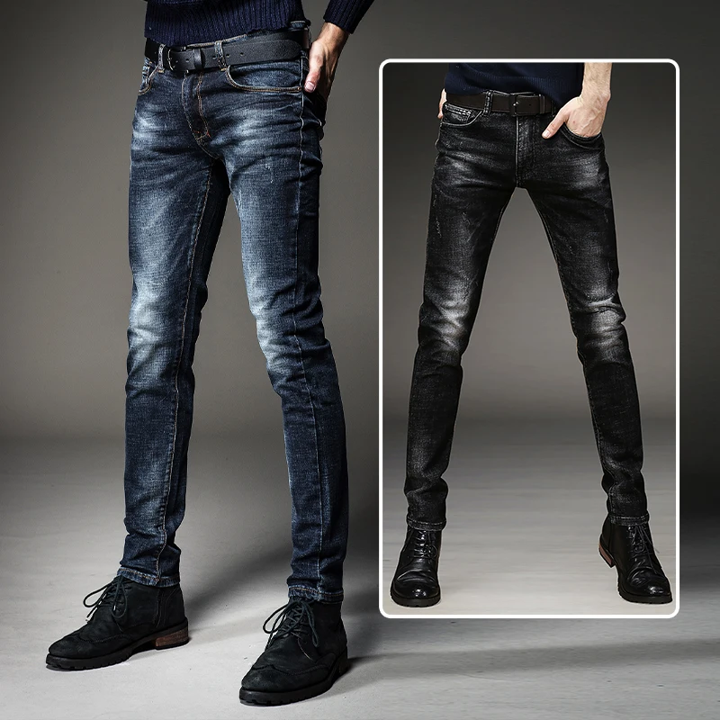 กางเกงยีนส์ผู้ชายทรงสลิมฟิต รุ่น Jir Autumn สไตล์ลำลองอเนกประสงค์ ทรงเกาหลี เอวสูง ผ้าฝ้ายยืด ทรงตรง ทันสมัย สำหรับวัยรุ่น...