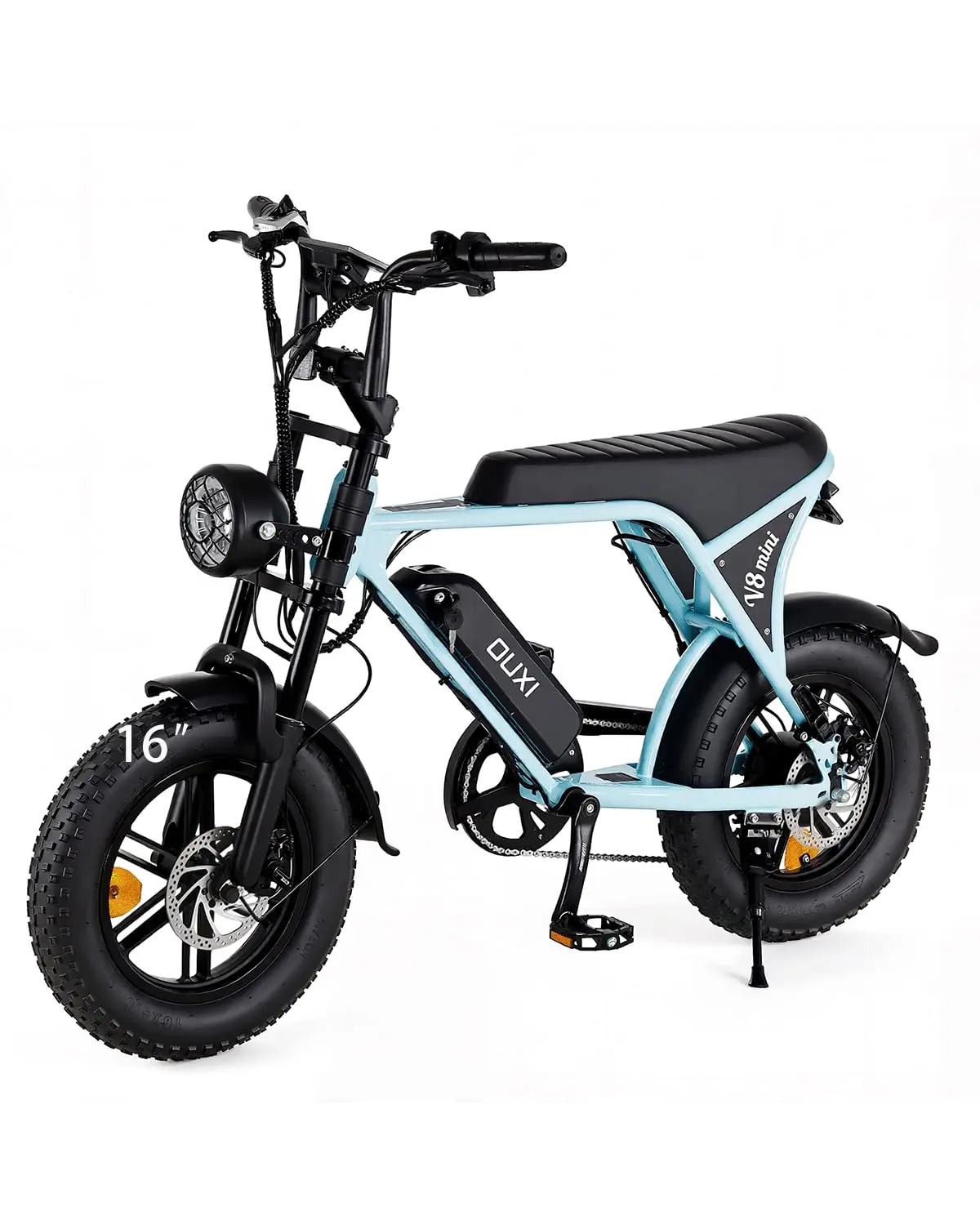 V8 Electric Bike for Adults/Teens, 16"/20" Fat Tire E Dirt Bike with 36V/48V | 10.4/15/30AH Removable Battery, 35-60 Miles