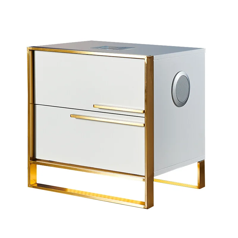 

Intelligent Bedside Cabinet Bedroom With Audio Wireless Charging Light Multi-functional New Bedside Storage Cabinet