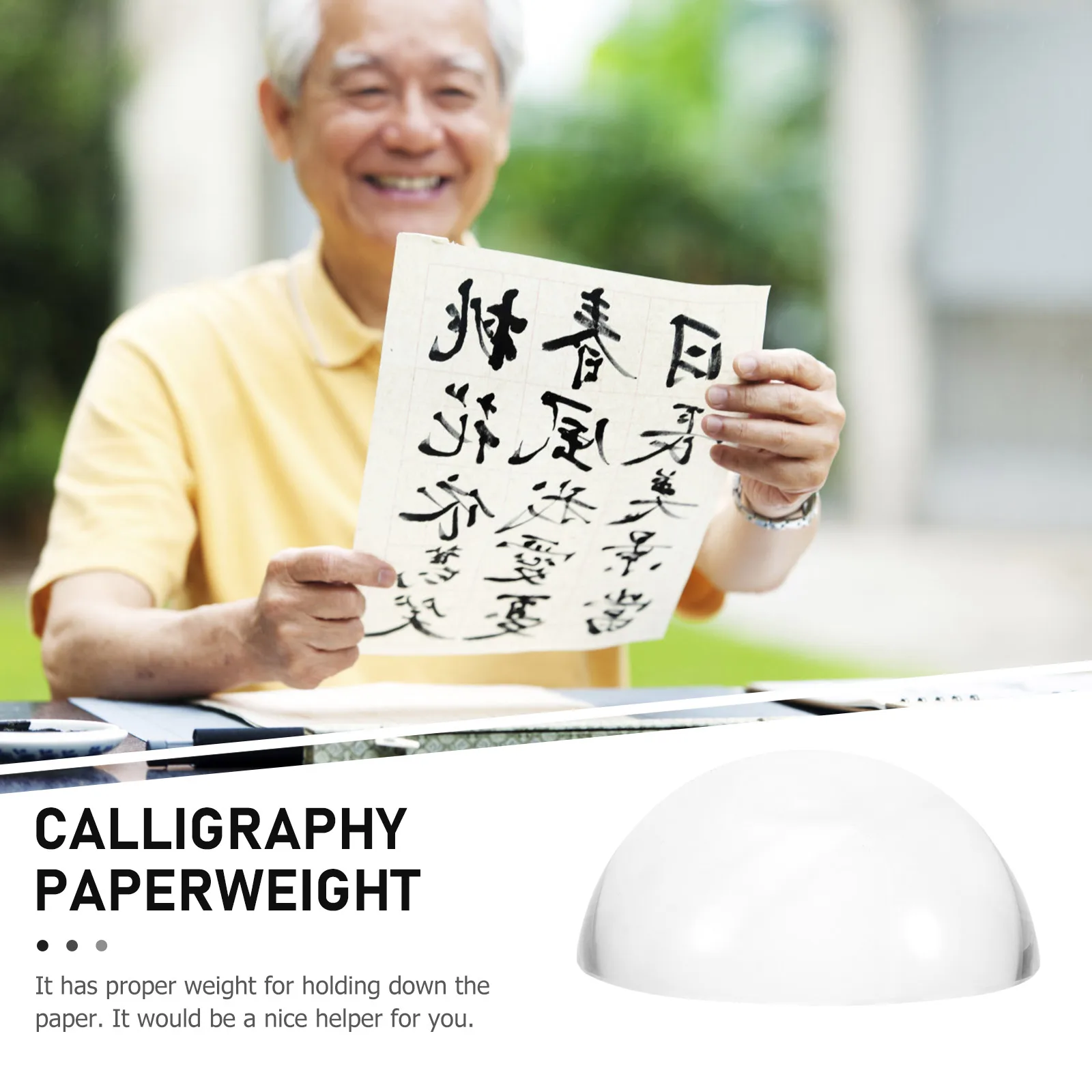 

2pcs Crystal Hemisphere Paperweight 50mm Dome Fabric Weights Calligraphy Sewing Pattern Dressmaking Proper Weight