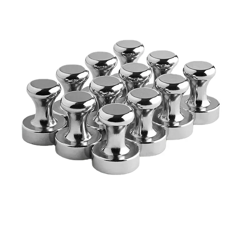 Sliver 5-12 PCS Neodymium Magnet Thumbtack Suction Cup Super Strong Magnet Magnets for Fridge Hardware Home Improvement