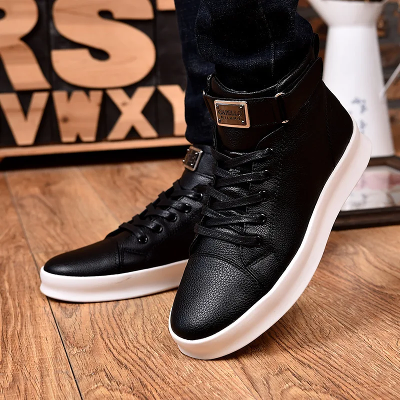 88Super Popular Men\'s British Wind High Help  Boots Casual Man\'s Boots Sneakers Men Zapatos De Hombre Chaussure Homme