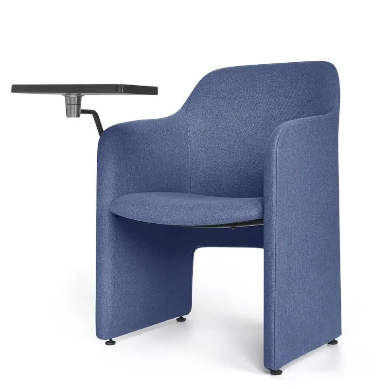 Foldable Writing Pad Tablet Upholstered ArmChair Nordic Design School Library Self Study Office Meeting Room Training Chairs