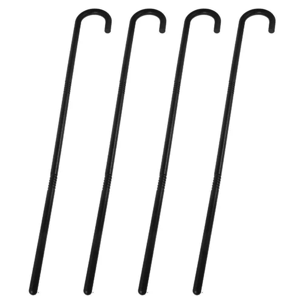 

Halloween Party Cane Crutch Costume Walking Stick Black Plastic Decorative Prop