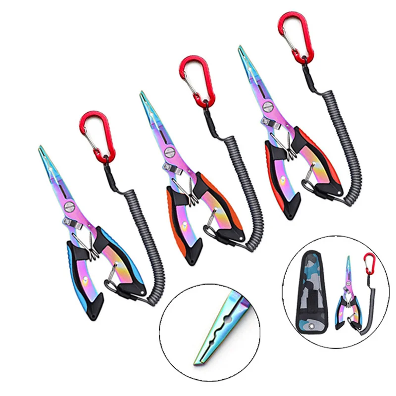 

Y56 Eagle Beak Fish Use Scissors Fishing Pliers Wire Cut Stainless Steel Plated Titanium Pliers Fish Control Hook