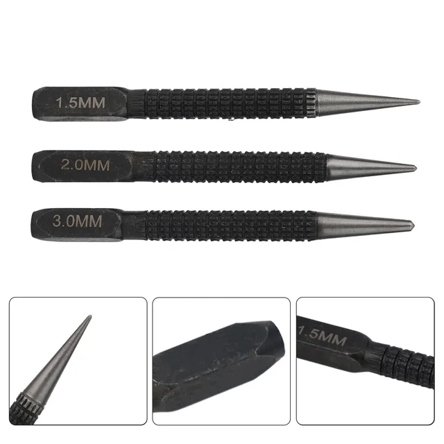 1szt 1.5mm/2mm/3mm Zestaw dziurkaczy ze stali stopowej Dziurkacz centralny do stali stopowej Metal Drewno Oznaczenie Narzędzie do wiercenia Dziurkacze centrujące