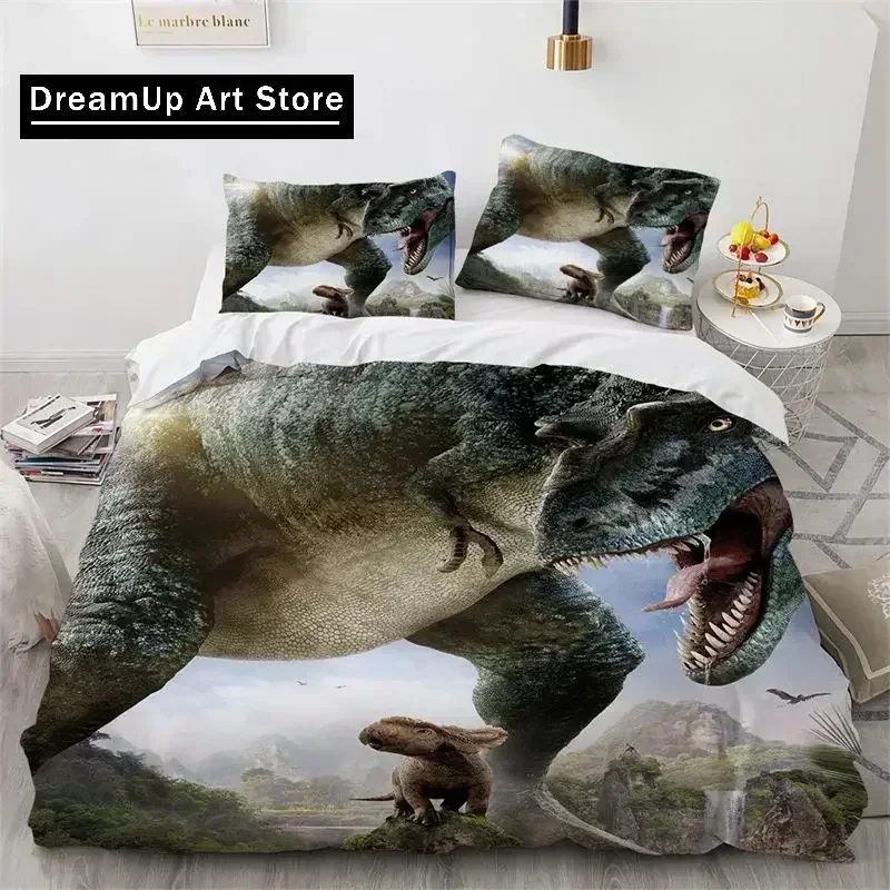 

3D Print Jurassic World Park Dinosaur Bedding Set Boys Girls Twin Queen Full Size Duvet Cover Pillowcase Bed Adult Bedroom