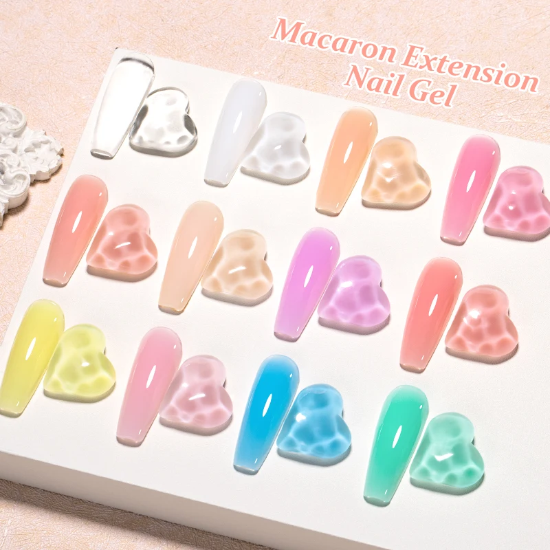 Mtssii 20ml Macaron Nail Extension Gel Milky White Clear Pink Nails Extension Camouflage Acrylic Quick UV Building Fingers