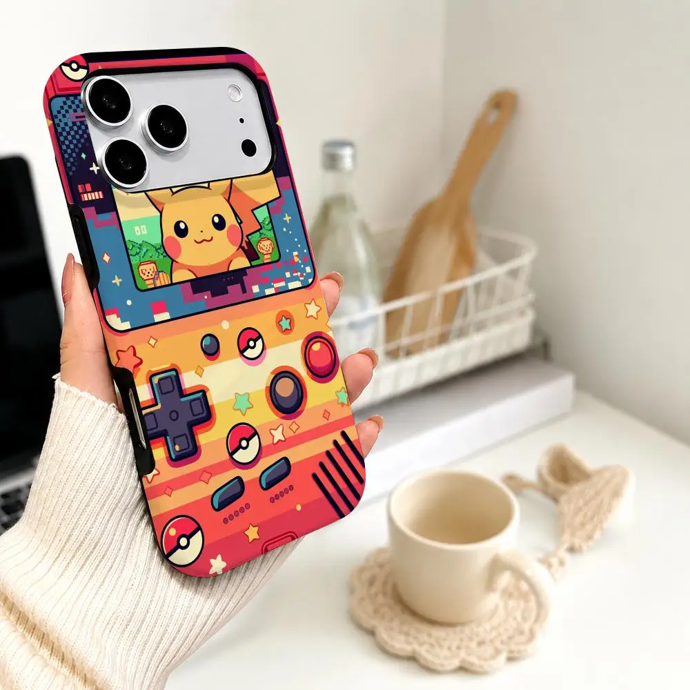 Funda de Teléfono con Diseño de Pikachu, Material de Película Protectora, para iPhone 17, 16, 15, 14, 12, 17 Air, 16e, 13 Pro MAX, 16 Plus