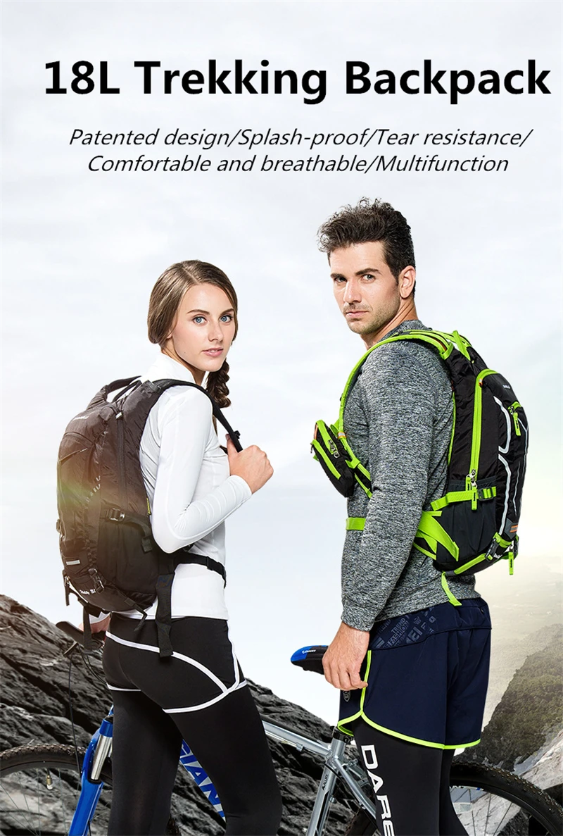 Anmeilu Outdoor-Laufrucksack, Fahrradrucksack, Camping, Wandern, Trekking, wasserdichte Sportrucksäcke, Unisex, Klettern, Reisetasche – Detail 1