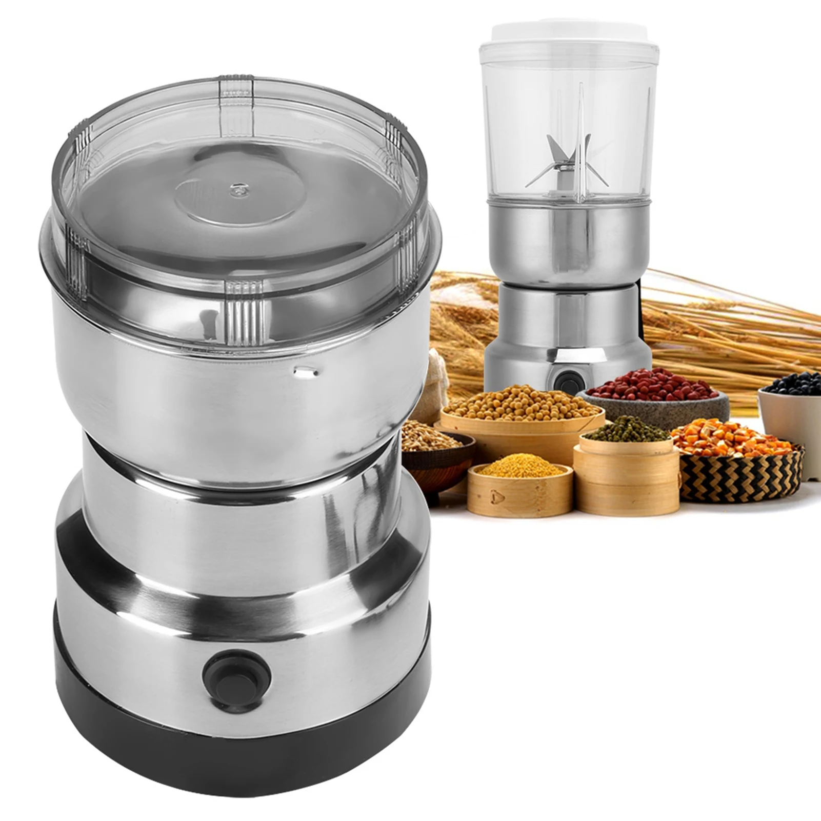 Mini Electric Grinder Household 220V Ultrafine Baby Food Pulverizer Coffee Grinder Spice Pepper Grinder Grain Mill 4 Blades