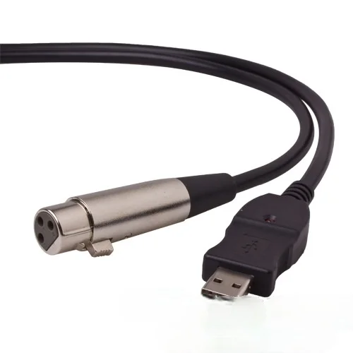 Kabel mikrofonowy USB Kabel mikrofonowy 3 m Komputerowy kabel USB do mikrofonu XLR Podłącz kabel komputerowy Adapter kabla audio