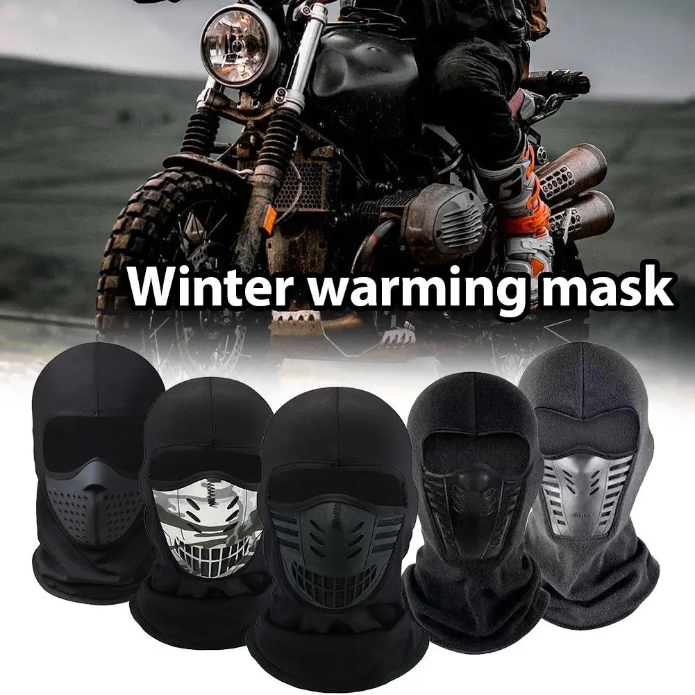 Maschera calda invernale Moto Scooter Equitazione Cappuccio fuoristrada Protezione antipolvere Accessorio Maske Traspirante Antivento F4R1