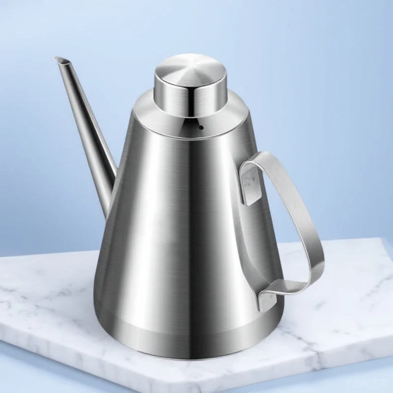 

Grease Container Stainless Steel Oil Bottle Sauce Vinegar Dispenser Kitchen Oil Storage Jar Pot with Handle and Filter