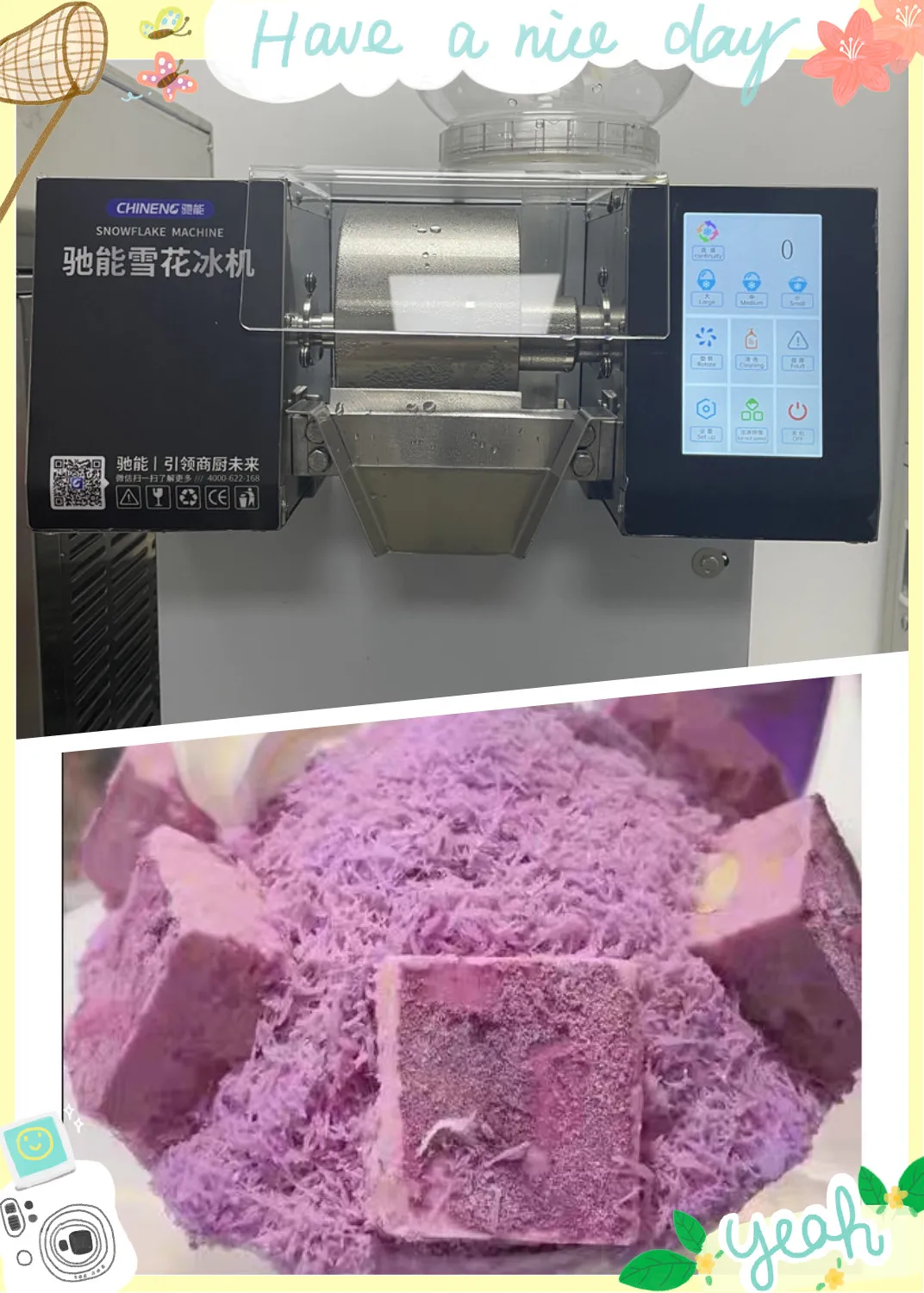 Commercial Korea Bingsu Machine 250kg/24H Air Cooling Touch Screen Control Snow Ice Maker Shaver Machine Snowflake Ice Machine