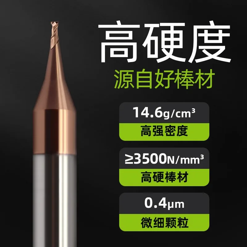 

Micro Diameter Carbide End Mill 0.2/0.3/0.4/0.5/0.6/0.8mm Flat Milling Cutter for Aluminum