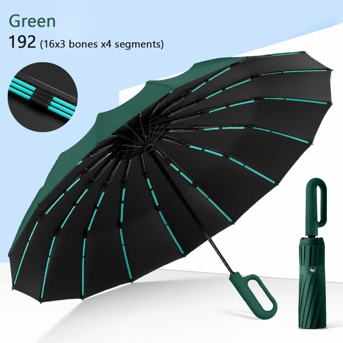 Fashion Travel Umbrella Windproof Waterproof Automatic Golf Umbrella UPF 50+ UV Protection For Outdoor Sports Daily Commute
